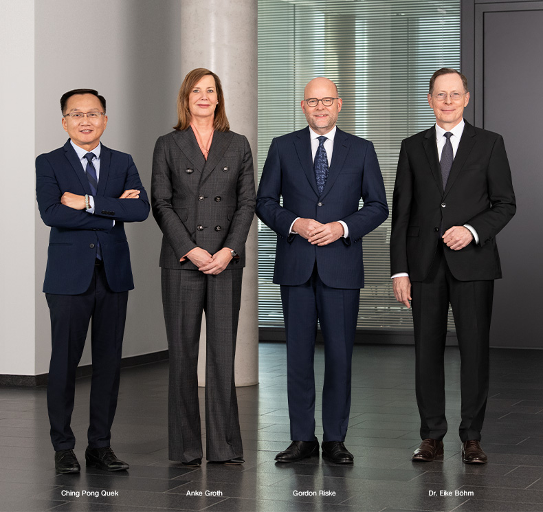 Der Vorstand: Gordon Riske, Anke Groth, Dr. Eike Böhm und Ching Pong Quek (Foto)